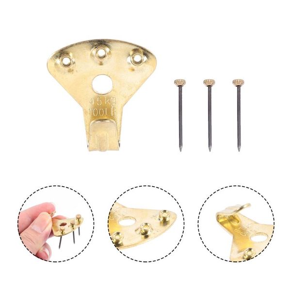 

hooks & rails 8pcs po frame heavy duty picture hangers with 24pcs nails
