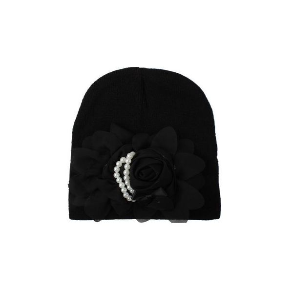 

new christmas gift newborn baby cap soft cotton hospital hat pretty pearl flower beanies girl caps hats acc jllcjp, Yellow