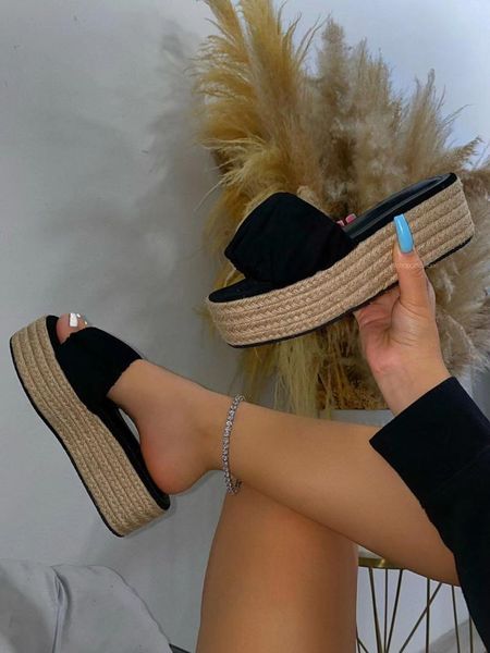

sandals summer women 2021 increase platform female shoes woman high heels plus size sandalias mujer, Black