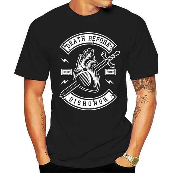 

men's t-shirts death before dishonor. premium 2021 t-shirt funny, White;black