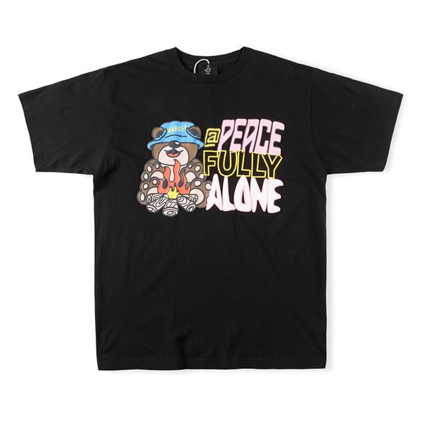 

t shirt tee short sleeve men womens funny bear printed t-shirts tees, White;black