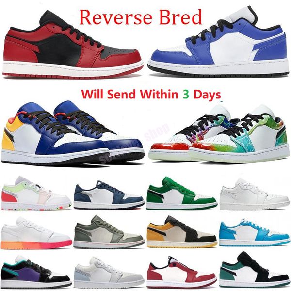 

2021 game royal 1 mens shoes low court purple white red shadow glow bred gray black toe 1s women skateboard