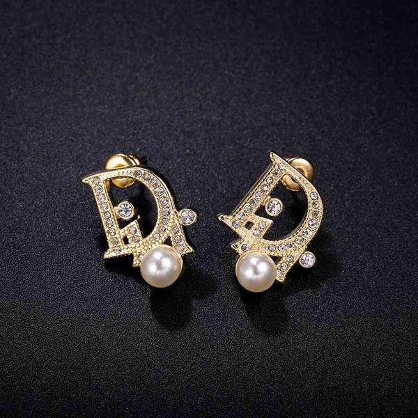 

70% off outlet online family earrings women's pearl design in 2021, Golden