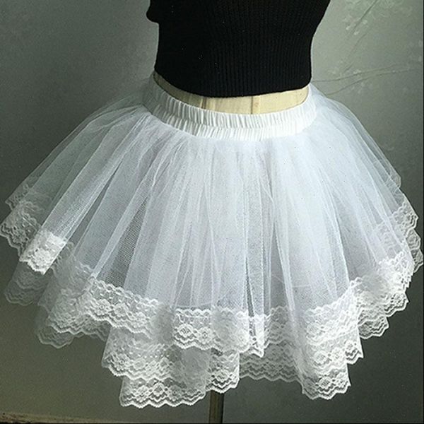 

womens fashion lace tulle skirts womens elastic stretchy tutu underskirt summer mini skirts faldas saias, Black