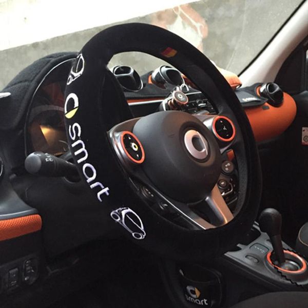 

steering wheel covers car styling cover case warm protector interior decoration for smart fortwo forfour 451 453 universal accessories