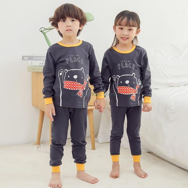 

pajamas autumn winter sleepwear for boys 2-14years cotton sets long-sleeved pyjamas kids clothes childlren's night suit, Blue;red