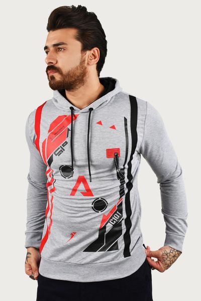 

male hooded long sweatshirt slim fit quality autumn winter 2100471 m3h0, Black