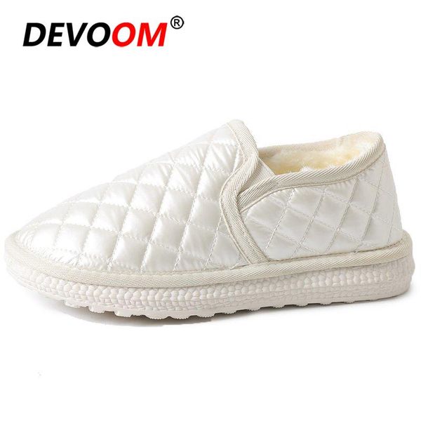 

boots 2021 fashion women casual snow black ankle for warm winter ladies furry slip on cotton shoes big size 40