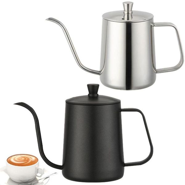

coffee pots 600ml pour over kettle maker 304 stainless steel gooseneck drip tea pot jug fine mouth small
