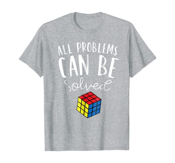 

speed cubing puzzle cube shirt problems can be solved, White;black