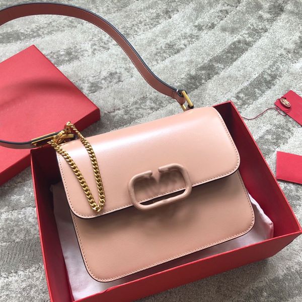 

vintage shoulder bag crossbody handbag purse cowhide leather flap messenger bags big metal logo golden hardware inside pockets