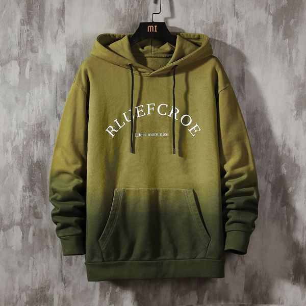 

new japan style casual o-neck 2021 spring autumn hoodie sweatshirt men's thick fleece hip hop high pocket streetwear clothes 5vxi, Black