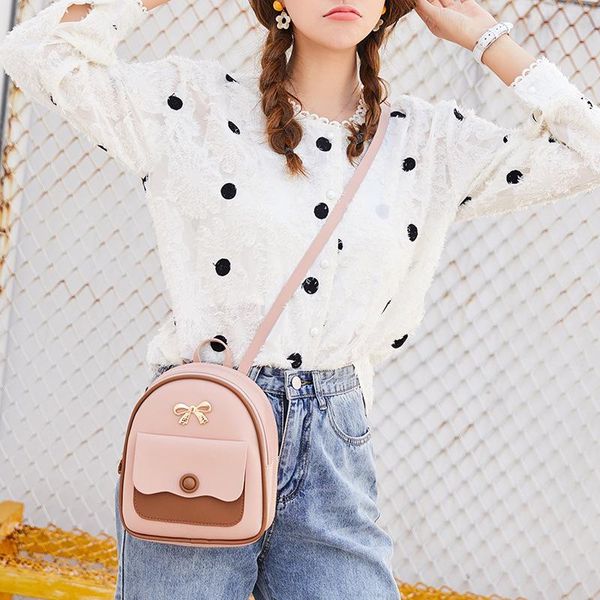 

storage bags fashion mini korean style backpack small backless bag multi-functional girls'