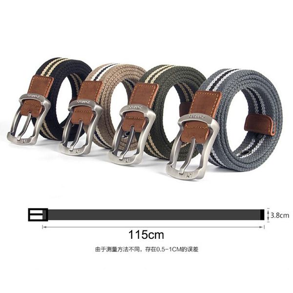 

belts canvas belt outdoor tactical men&women alloy buckles for jeans male fashion casual, Black;brown