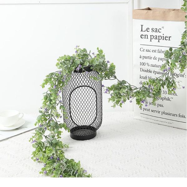 

artificial rattan with flowers fake plastic eucalyptus money leaves wedding christmas wreath decorative home bathroom de jlluhj