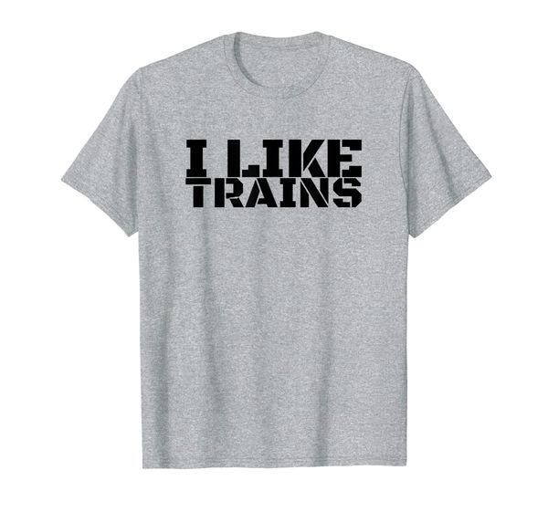 

i like trains - ho o g n gauge train track t shirt, White;black