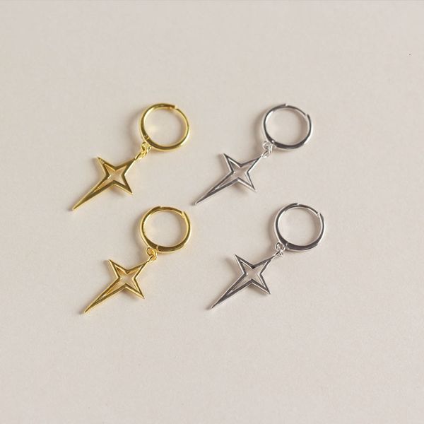 

yhe088 minimalist cross star silver earrings and earrings, Golden