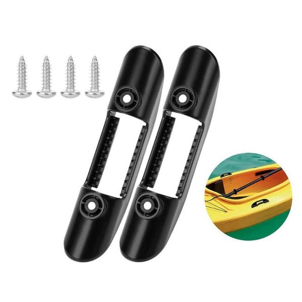 

accessories 2pcs kayak marine boat paddle holder clip for canoes boats mount/secure/black/2 x clips 4 screws