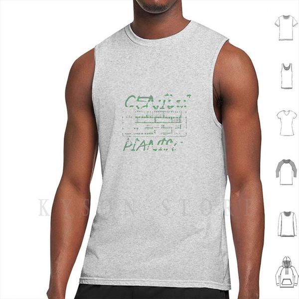 

genius pianist tank vest 100% cotton expert intellectual piano musician, White;black