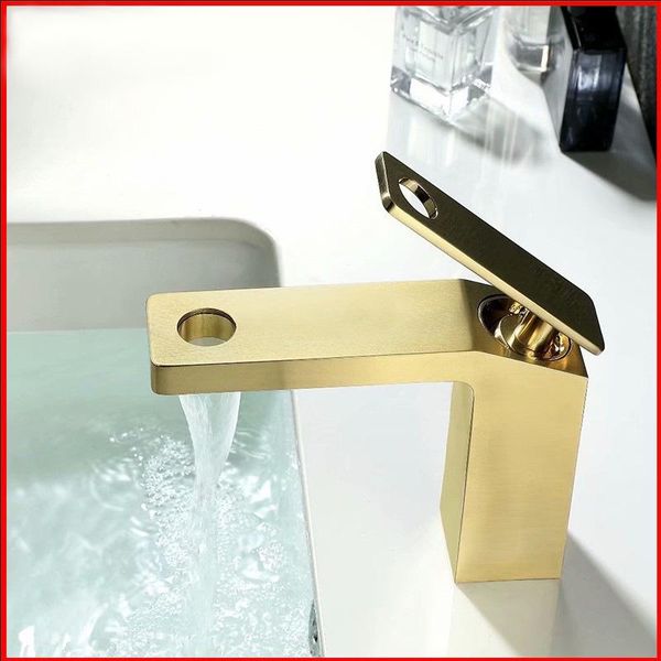 

all copper basin black faucet cold bathroom single hole table lower basin household waterfall faucet
