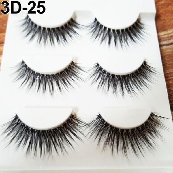 

false eyelashes 50% 3pairs natural thick 3d makeup fake cross eye lashes extensions