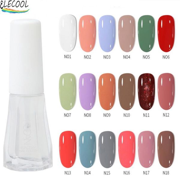 

nail gel elecool polish plastic bottle maeffect nowipe soak off uv led nails art lacquer color varnish set, Red;pink