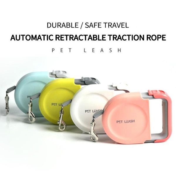 

durable retractable dog leash dogs cat traction rope pet leashes for small medium dogs pet supplies #4