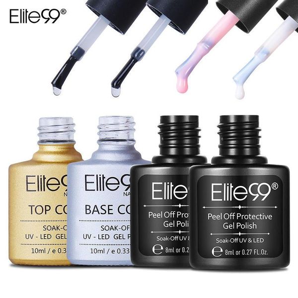 

nail art kits elite99 4 pieces/set soak off uv varnish gel polish set 10ml base coat and liquid peel protective