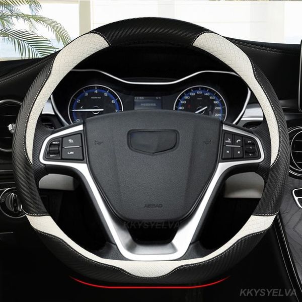 

steering wheel covers d shape car cover pu leather for geely atlas emgrand ec7 coolray tugella 2021 auto accessories