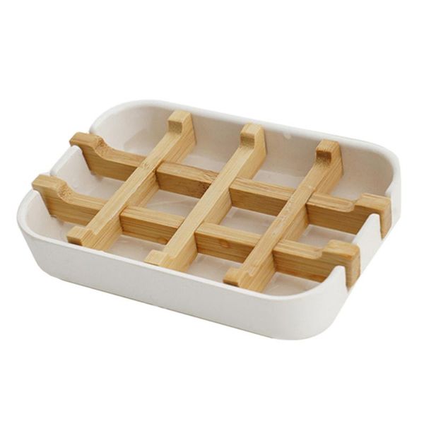 

soap dishes detachable box drainage bamboo storage holder bathroom container