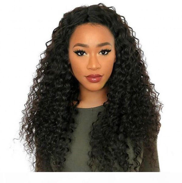 

indian remy hair lace front wigs for african american deep wave wigs swiss lace bleached knots, Black;brown