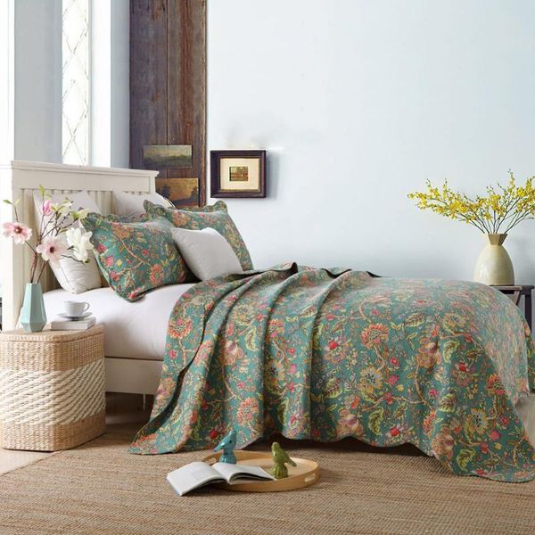 

comforters & sets chausub quality washed cotton quilt set 3pc summer quilts quilted bedspread bed cover sheets pillowcase king size coverlet