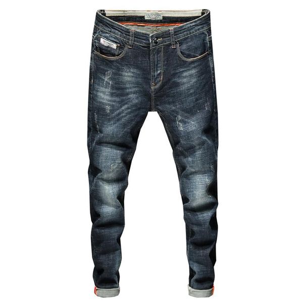 

men's jeans mens brand stretch straight 2021 fashoin spring and autumn male denim pants long trousers large size 40,6500, Blue