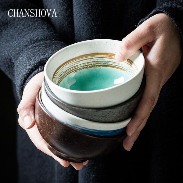 

bowls chanshova retro style 220ml under glazed home main meal ceramic soup bowl china porcelain kitchen utensils g004