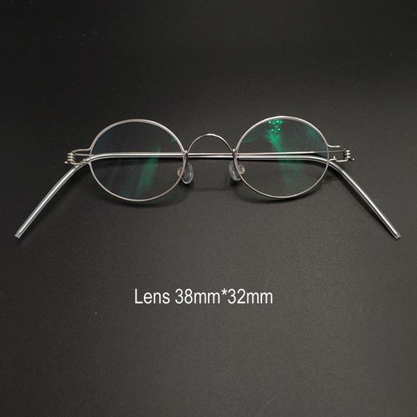 

fashion sunglasses frames handmade custom vintage oval diameter 38*32mm small round frame prescription glasses for men and women retro optic, Black