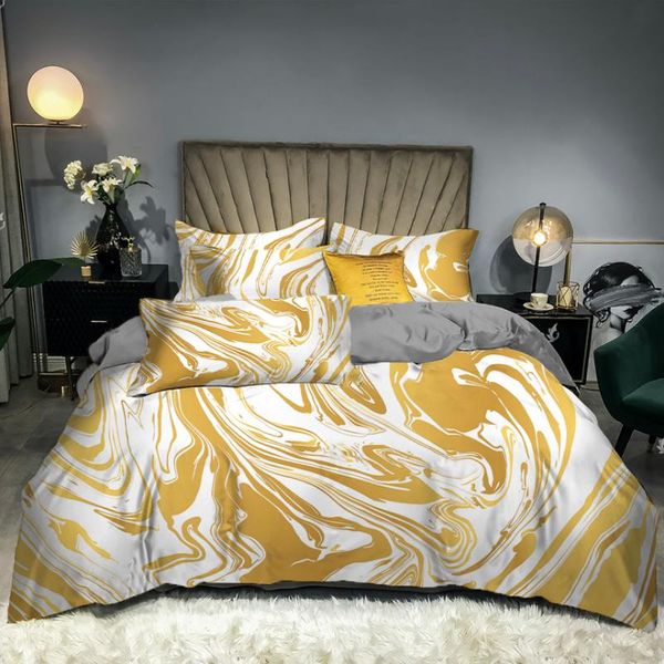 

modern luxury marble printed bedding set 240x220 single duvet cover sets pillowcase double  king size quilt covers bed line