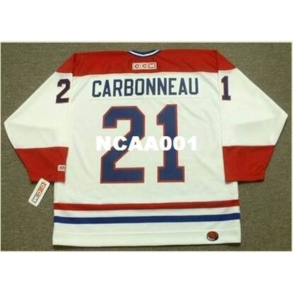 

668s #21 guy carbonneau montreal canadiens 1993 ccm home hockey jersey or custom any name or number retro jersey, Black