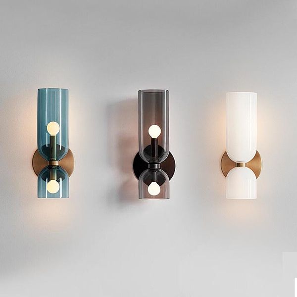 

e14 glass wall lamp corridor bedroom bedside lamp study art designer wall decor led light led