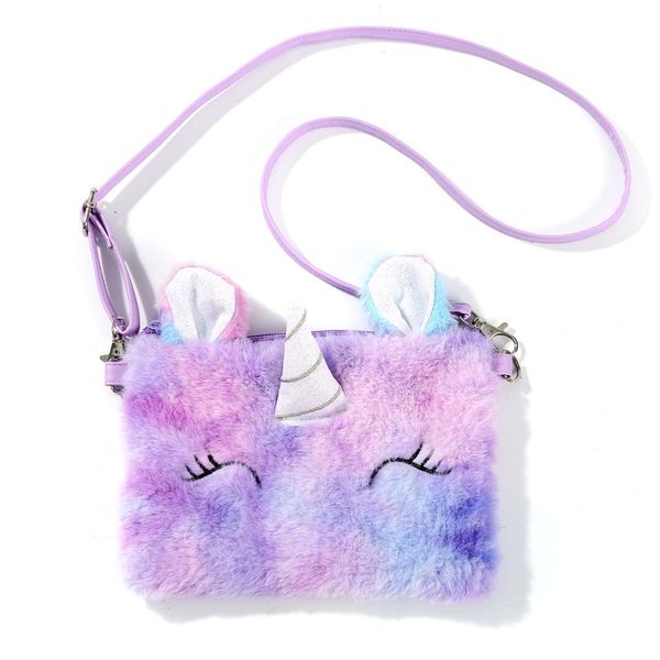 

2021 new kids children girls plush unicorn messenger bag gift jkn7