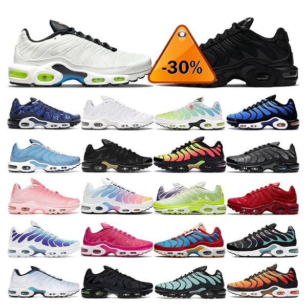

tn plus running shoes mens black white university blue neon green hyper pastel blue oreo women breathable sneakers trainers outdoor sports