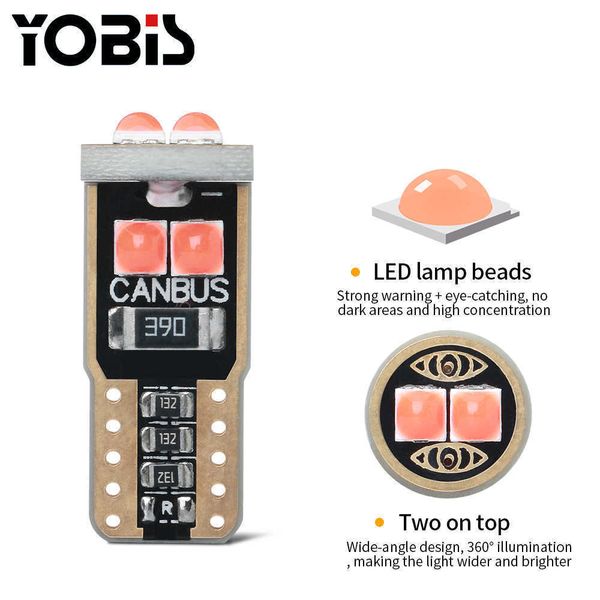 

new 2x high bright 194 168 t10 led car side marker bulb 3030 6 smd 3d led 6000k 12000k license plate lamp auto dome lights 12v diode