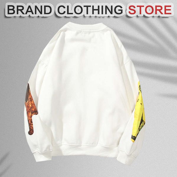 

street fashion hoodies brand designer with the same paragraph trendy hip-hop men and women couple pullover base sweater jacket, Black