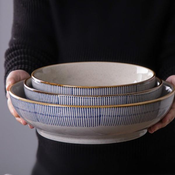 

bowls 12-inch large size ceramic soup bowl 10 inch el tableware household noodle