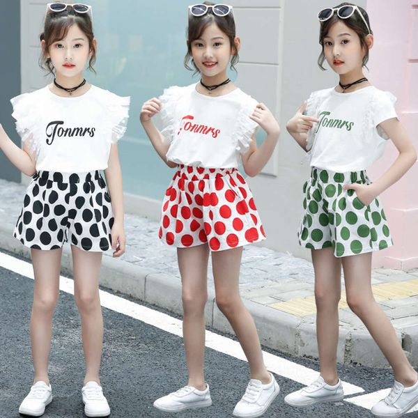 

2021 ins suit clothing girls' new children's summer foreign style shorts, White