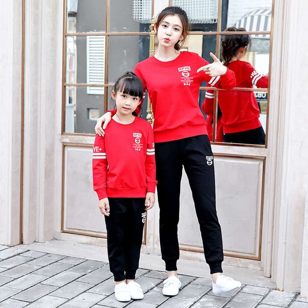 

2021 new spring cloth for parents and children: a family of three or four, Blue