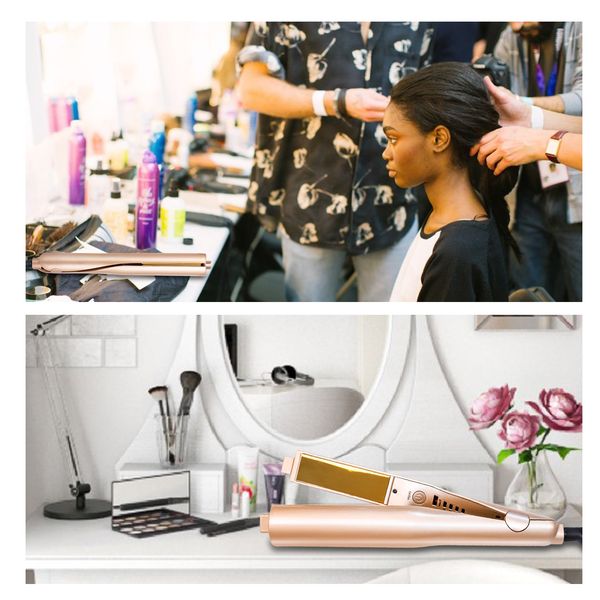 

2020 selling hair straightner flat iron curler professional titanium electric hair straighteners roller styler curler tools