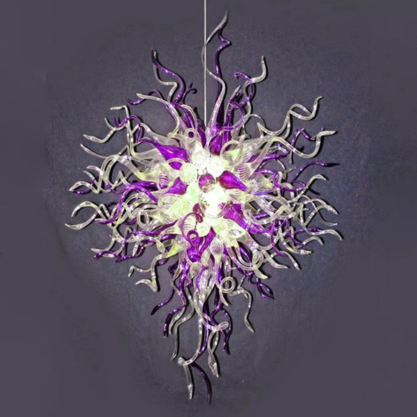 

nordic art amethyst chandeliers pendant lamp led hand blown chandelier living room suspension hanging light fixtures home decor