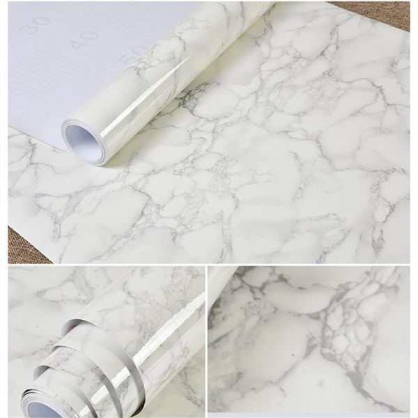 

window stickers self adhesive kitchen furniture renovation sticker waterproof oil-proof marble wallpaper contact paper wall