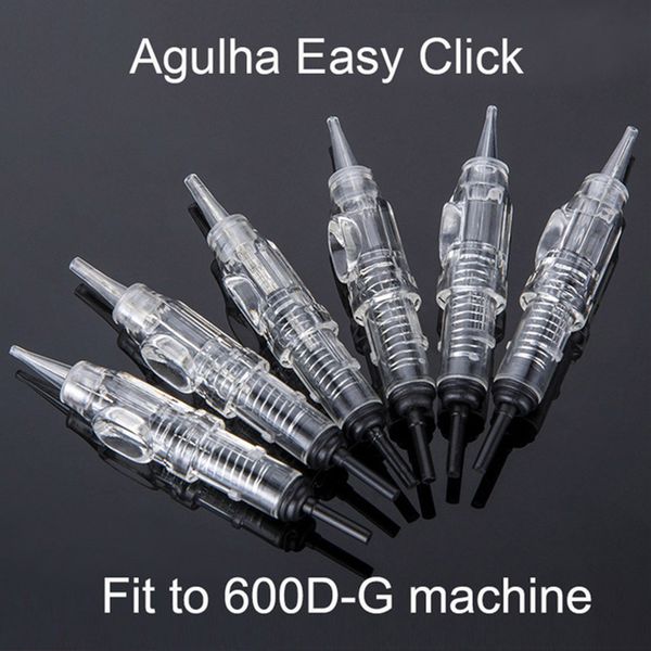 

agulha easy click 600d-g tattoo cartridge needles eyebrow makeup lip permanent makeup needle for nouveau rotary machine pen kits
