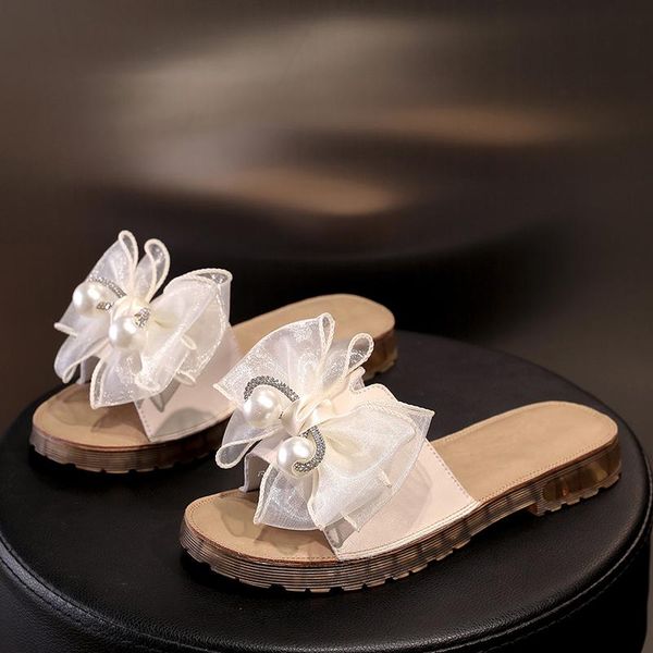 

slippers summertime -selling fashion, with bow and leather for women, Black